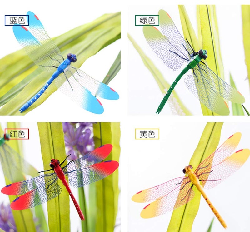 ChunneyÂ® 8.5cm and 14.5cm Mixed Colorful Magnet Dragonfly Room Decorations (4pcs Big+10pcs Small) - Image 2